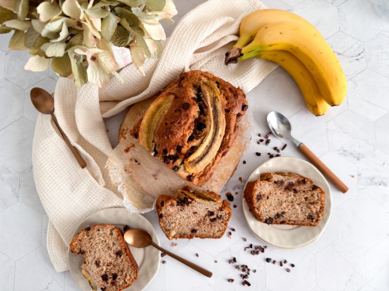 Pan de plátano o banana bread sin gluten