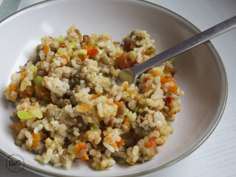 Ensalada De Arroz Integral Lentejas Y Verduras Disfrutando Sin Gluten 4457