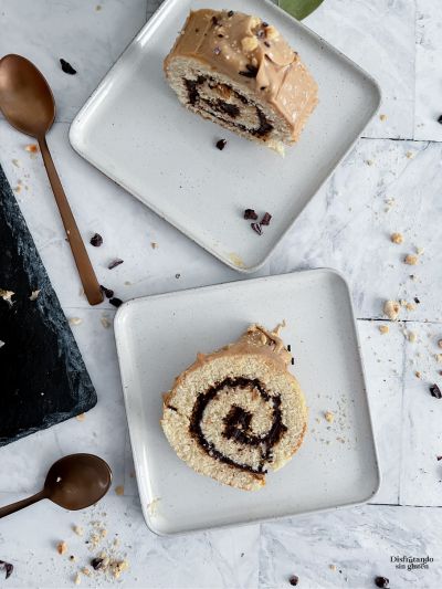 Brazo de gitano de avellanas sin gluten