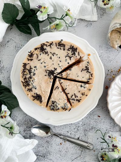 Tarta sin gluten de queso y nutella cookies and cream