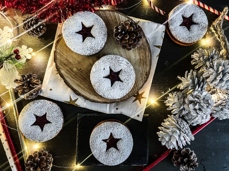 Galletas Linzer Navidad sin gluten