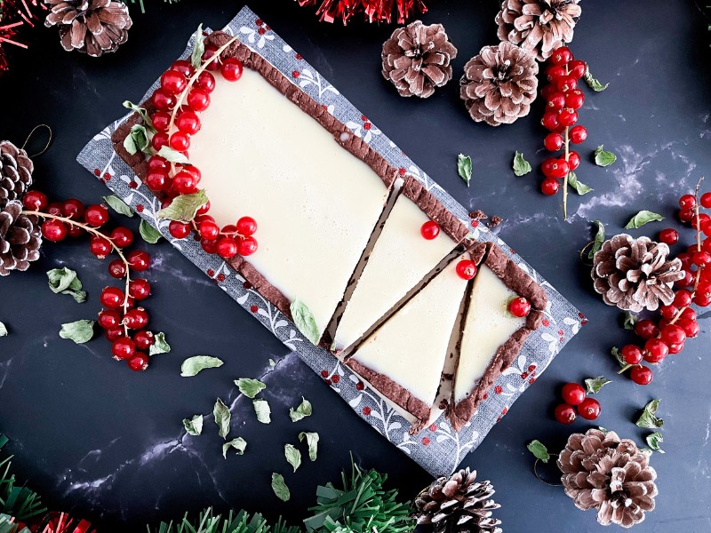 Tarta de chocolate blanco sin gluten